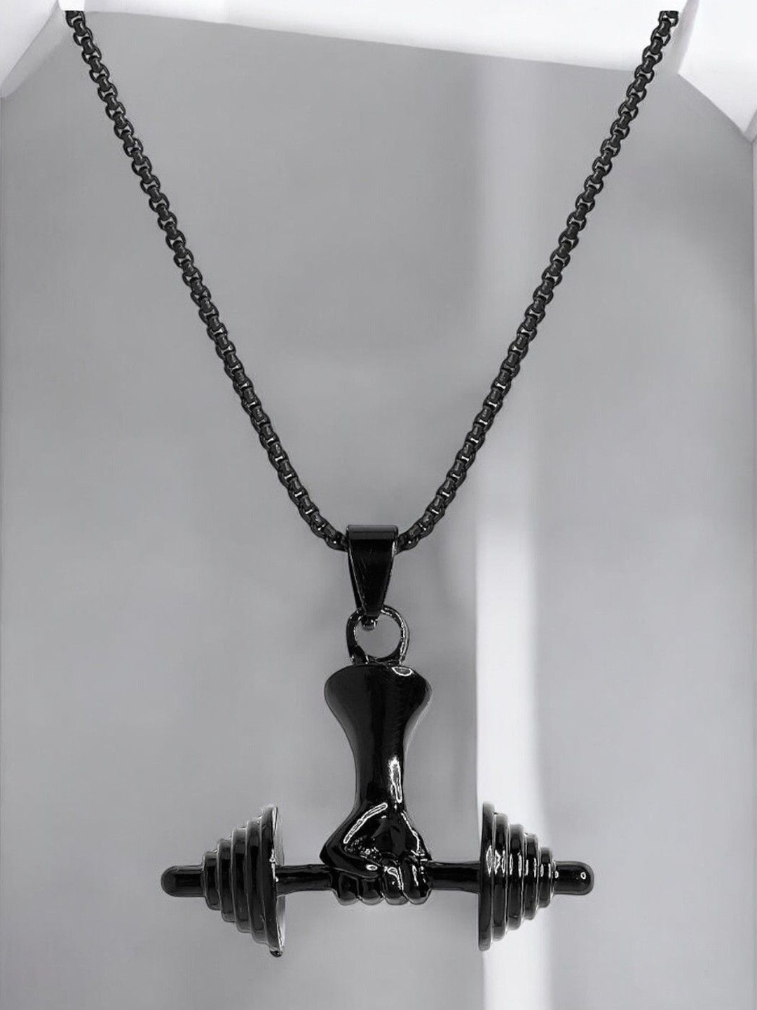 

fabula Triangular Pendants with Chains, Black