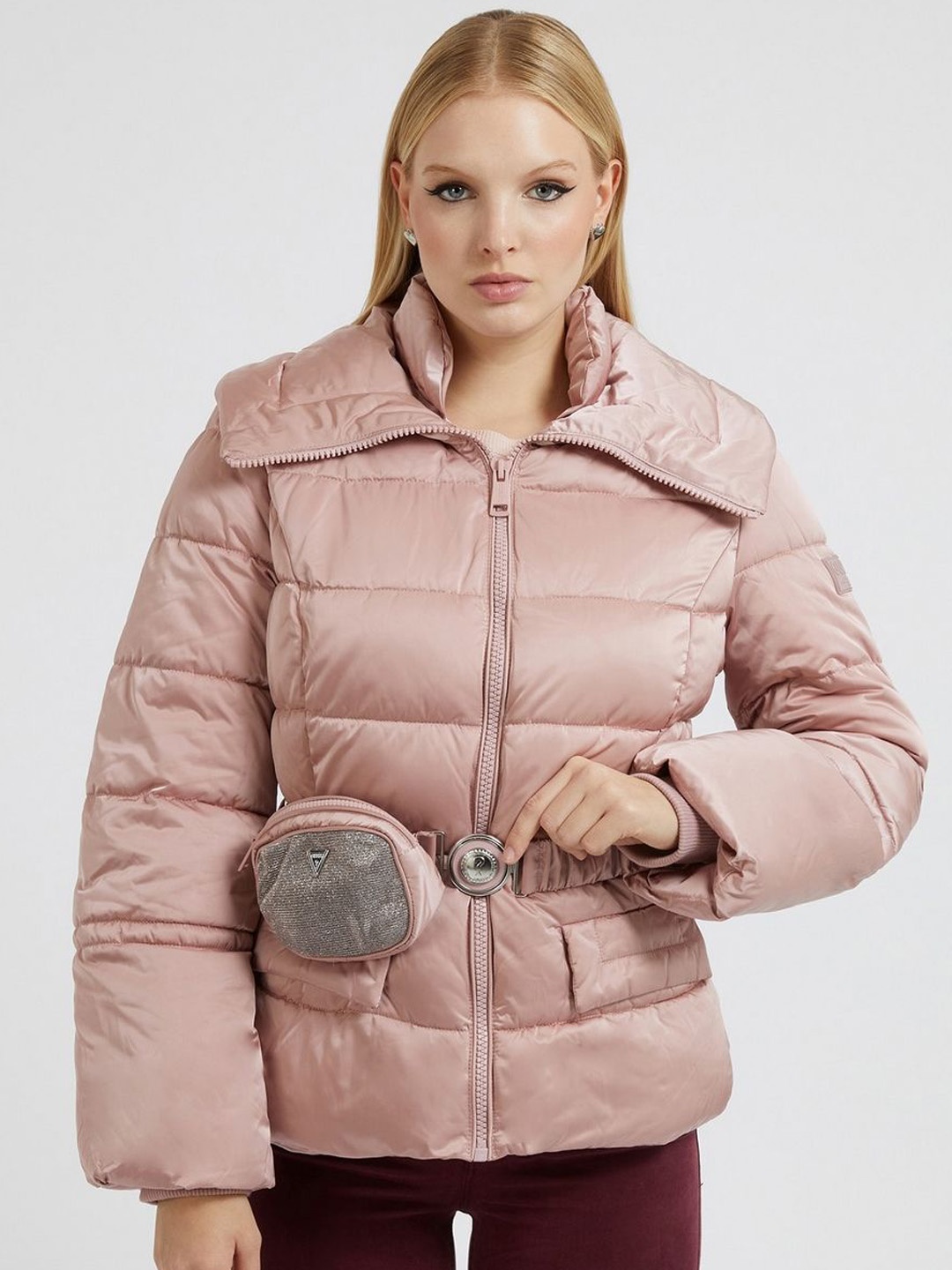 

GUESS Women Puffer Jacket, Coral