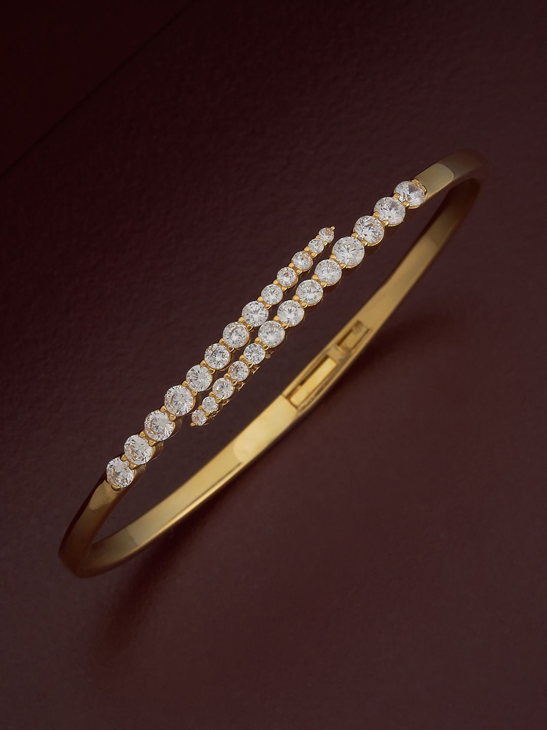 

Kushal's Fashion Jewellery Sterling Silver Gold-Plated Kada