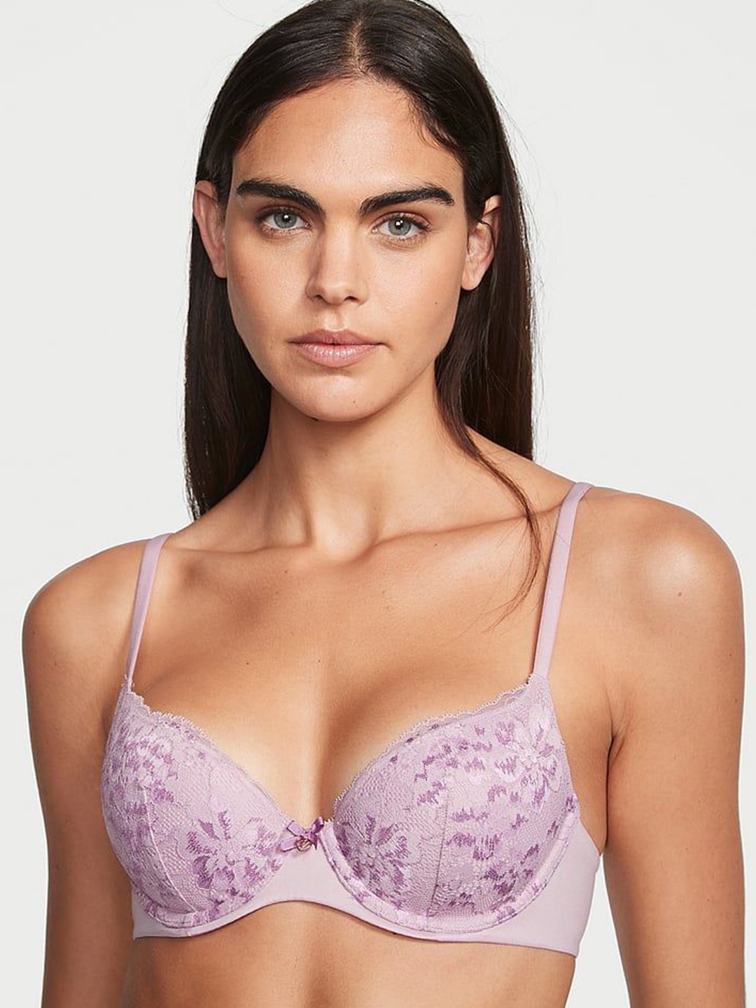 

Victoria's Secret Floral Bra Medium Coverage Underwired Lightly Padded, Pink
