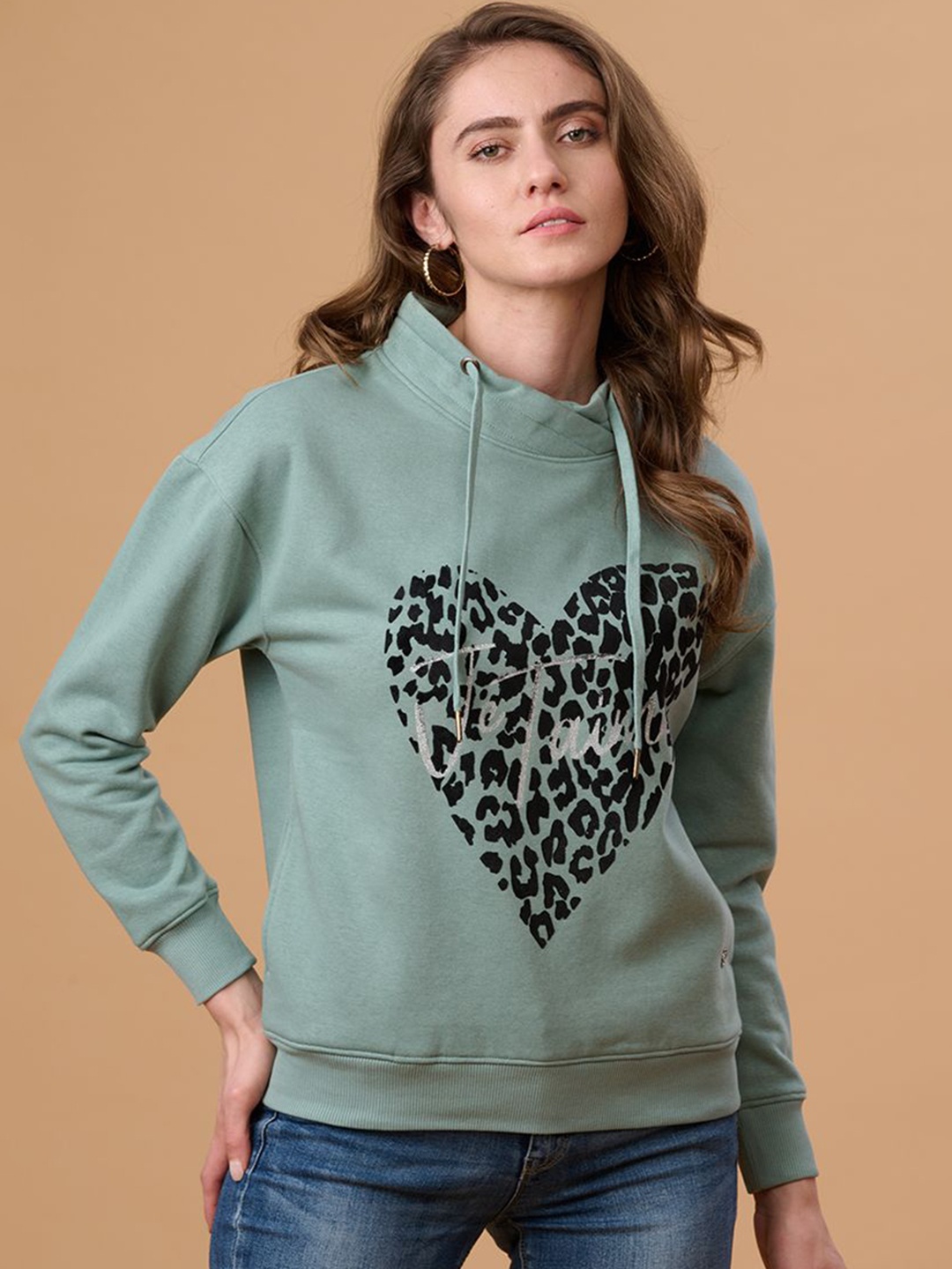 

Gipsy Women Printed Sweatshirt, Green