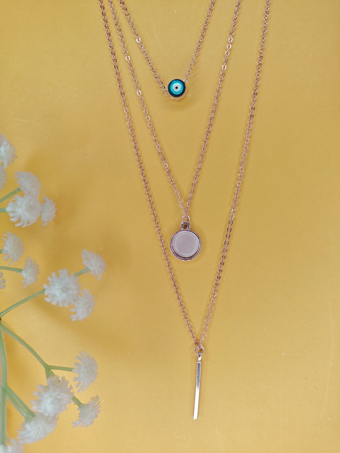 

NVR Girls Rose Gold-Plated Layered Chain