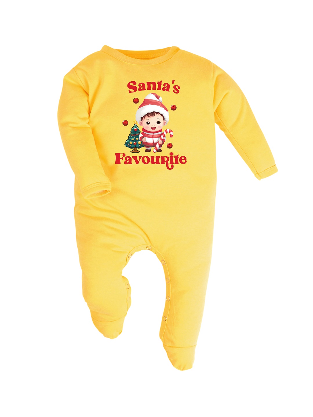 

FFLIRTYGO Kids Printed Cotton Sleepsuit, Yellow