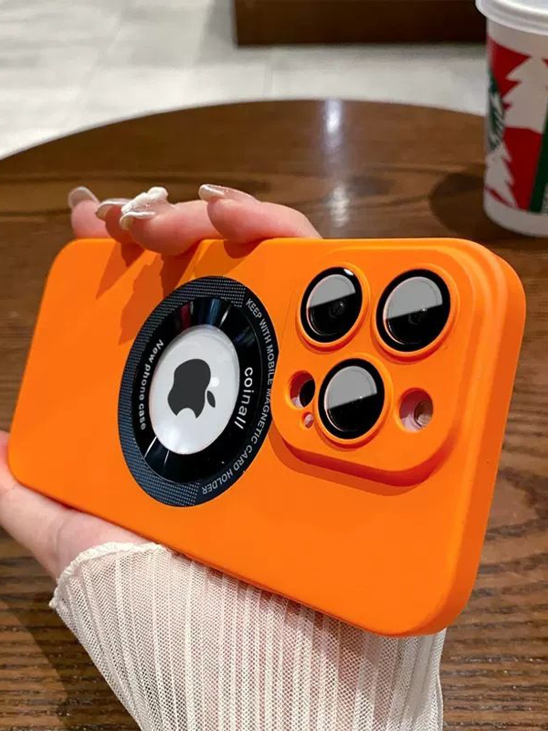 

Luxury Kase Solid Printed iPhone 12 Pro Max Back Case Mobile Accessories, Orange