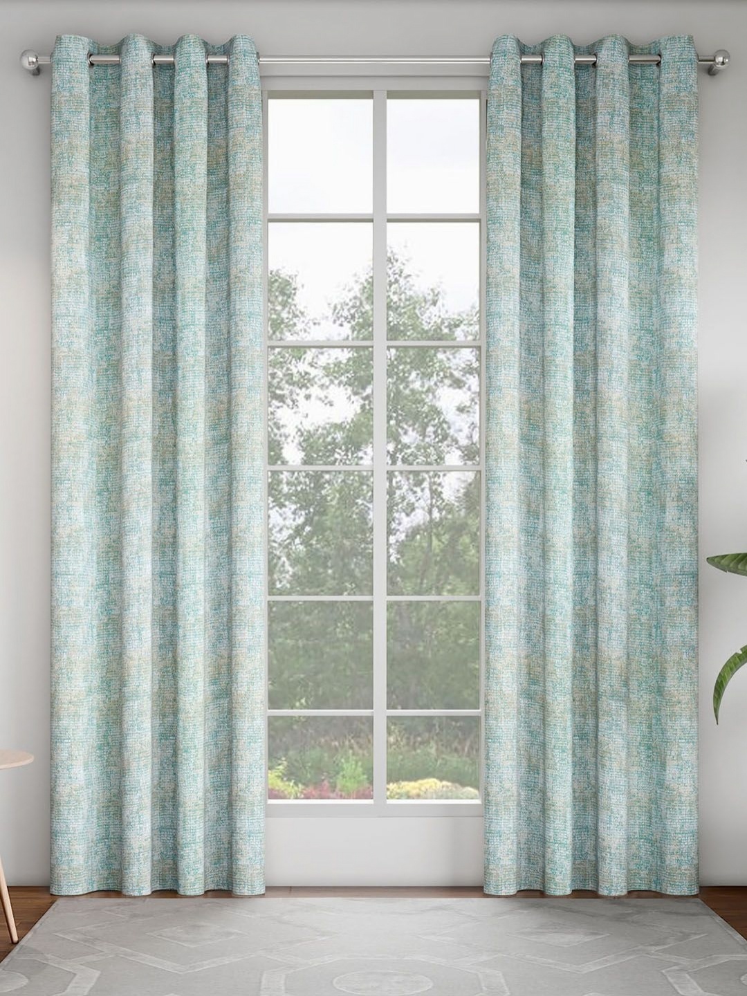 

GM Blue Set of 2 Room Darkening Door Curtain