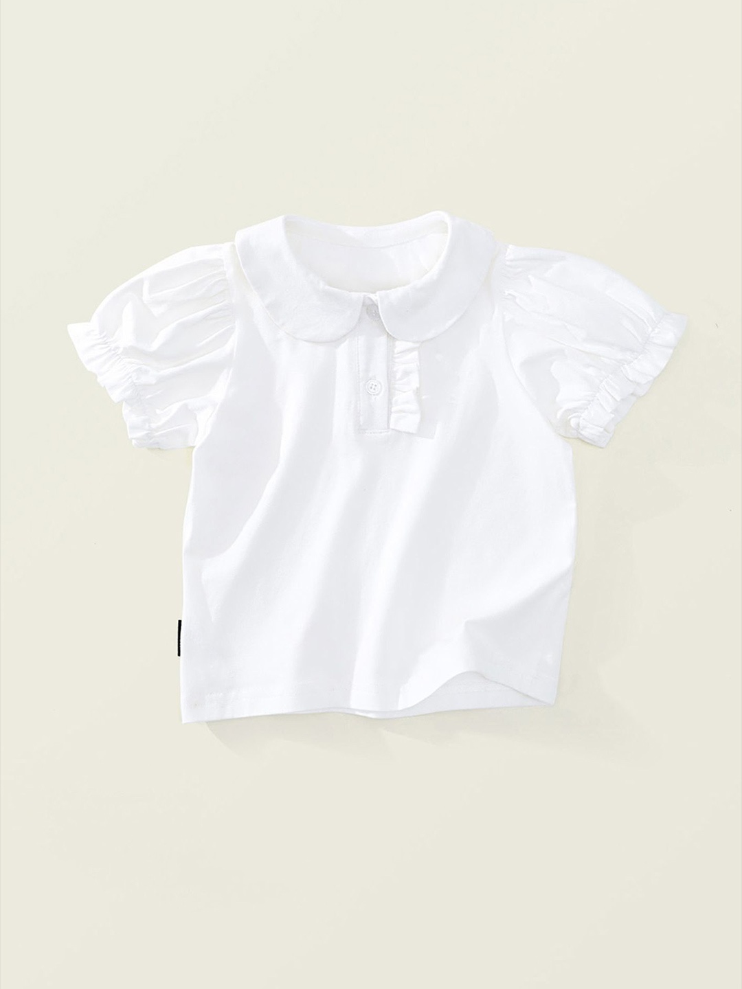 

LULU & SKY Peter Pan Collar Puff Sleeve Top, White