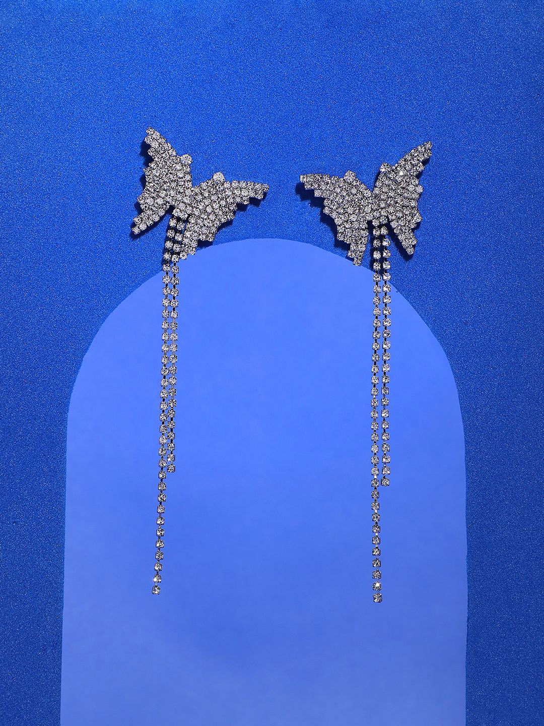 

glitchez Animal Shaped Drop Earrings, Silver