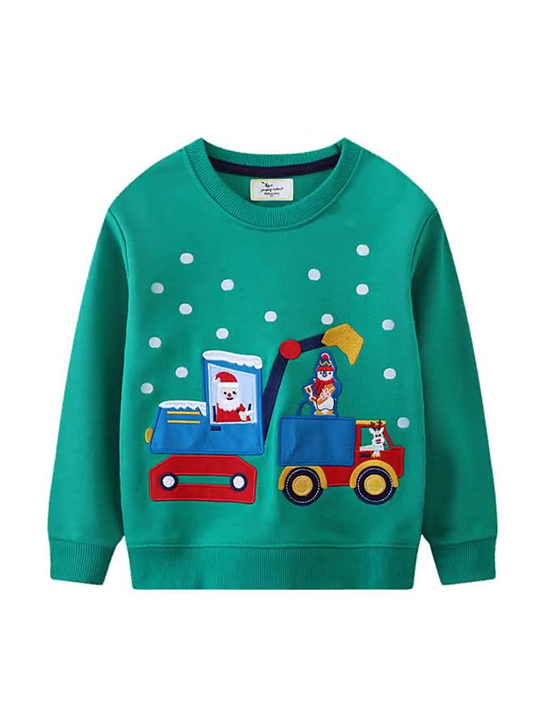 

LULU & SKY Boys Printed Sweatshirt, Green