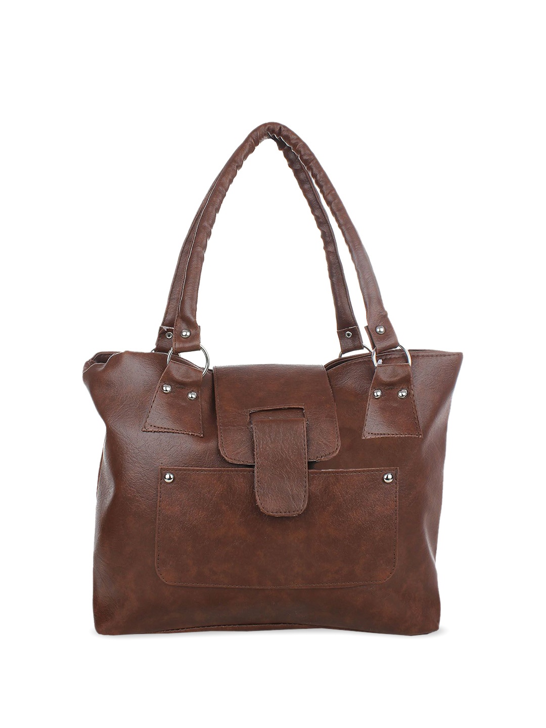 

DressBerry PU Structured Shoulder Bag, Coffee brown