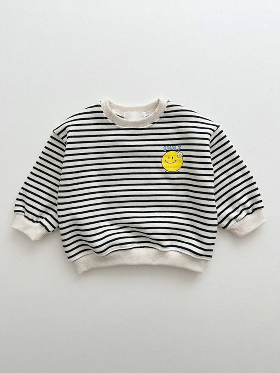 

LULU & SKY Unisex Kids Striped Sweatshirt, Black
