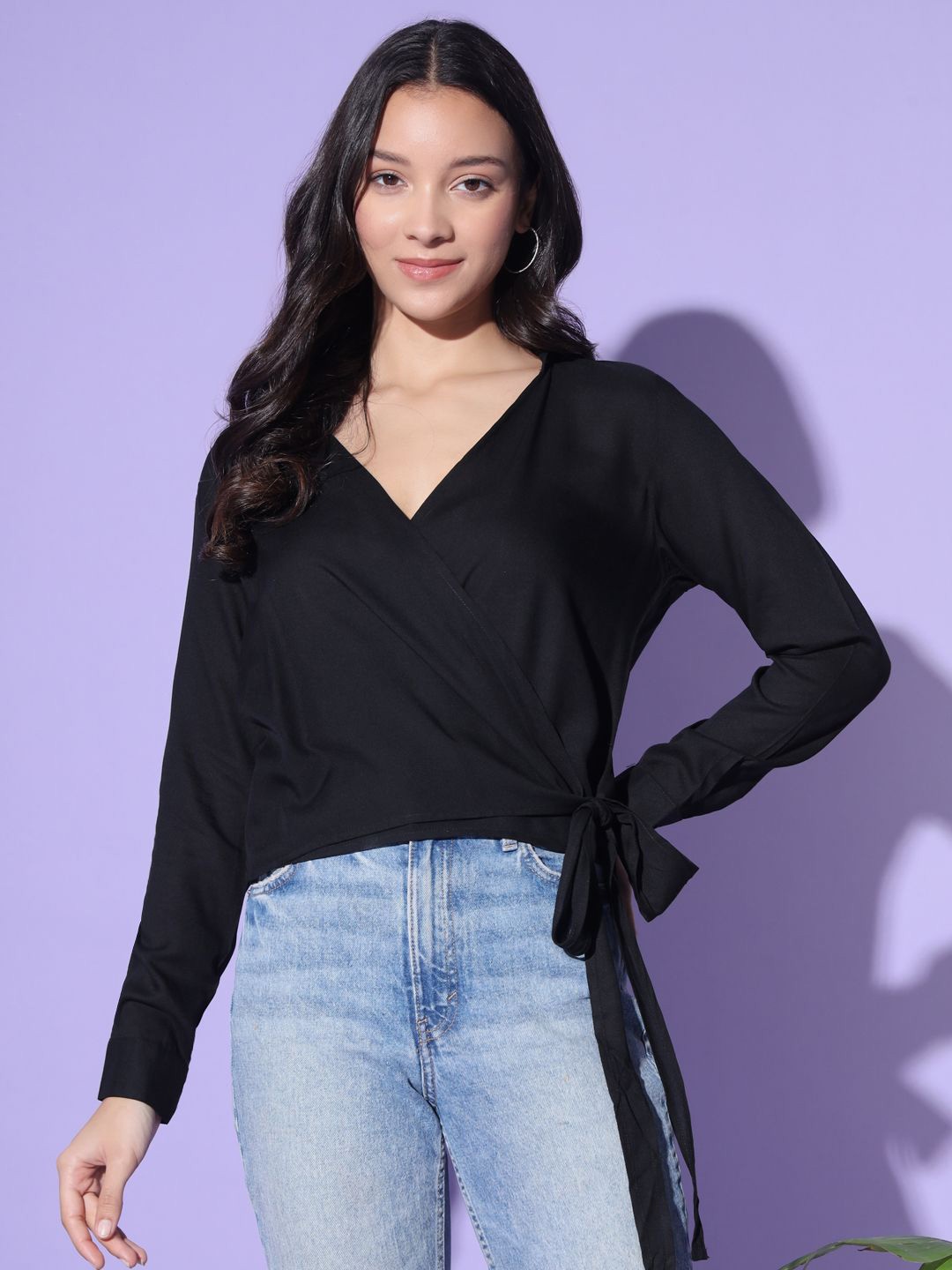 

BAESD Wrap Top, Black