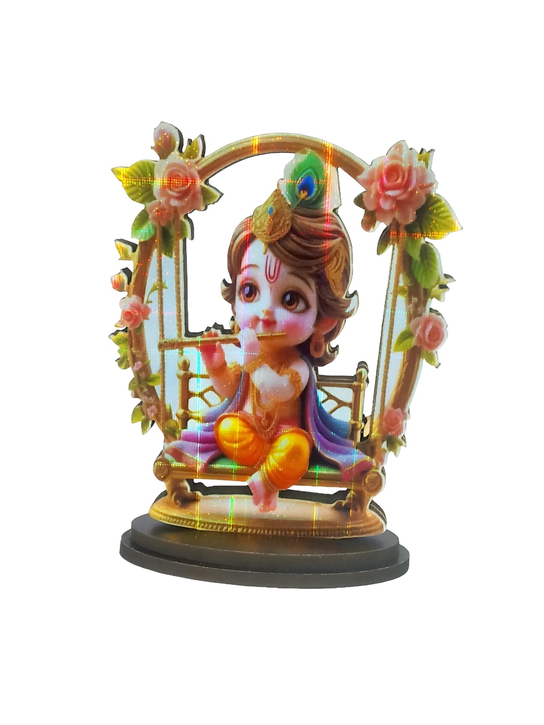 

Adhvik Orange Religious Figurine Showpiece