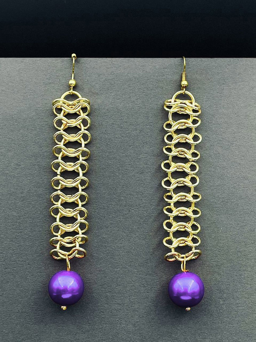 

ZIVOM Contemporary Drop Earrings, Purple