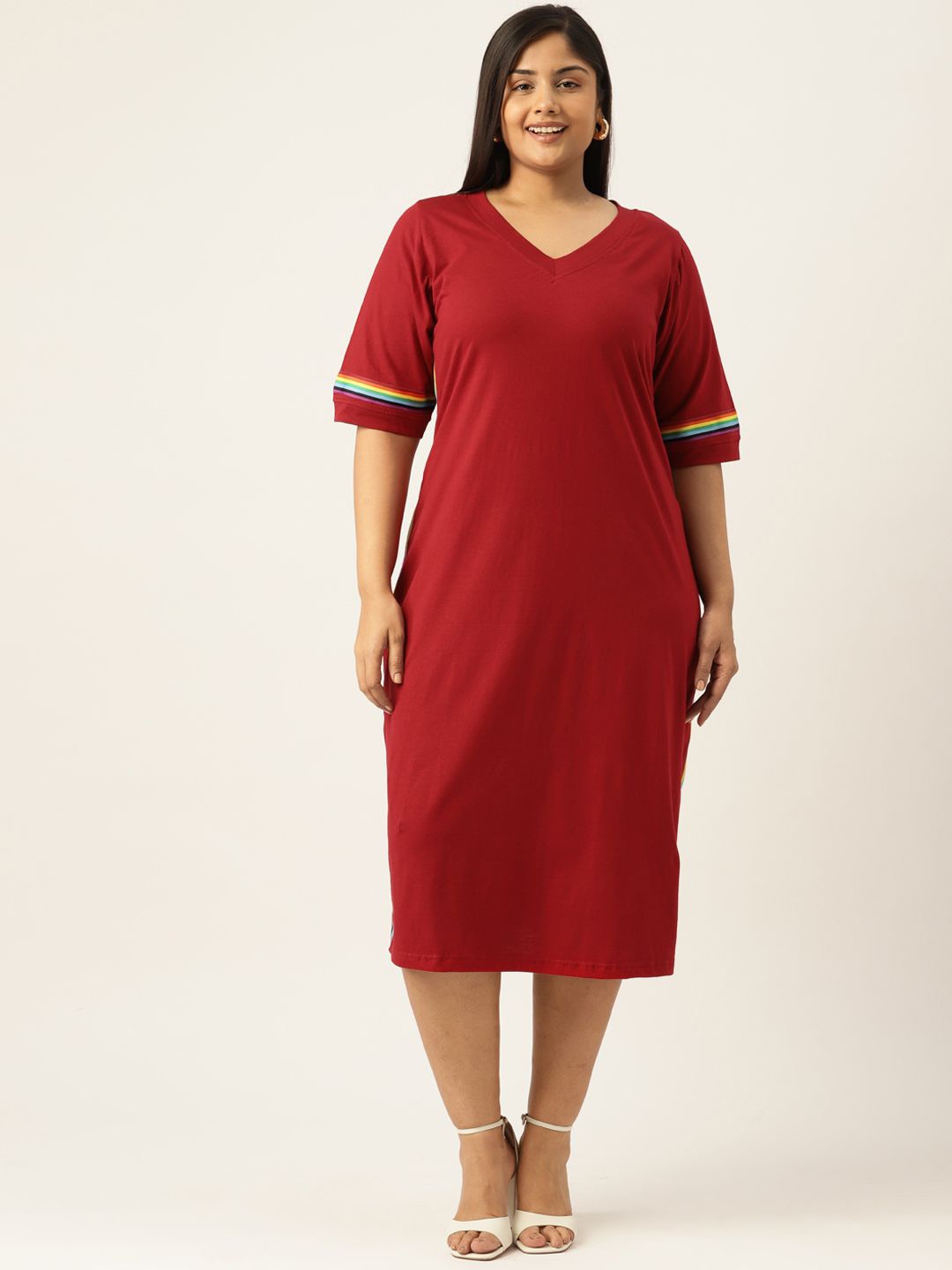 

theRebelinme A-Line Midi Dress, Maroon