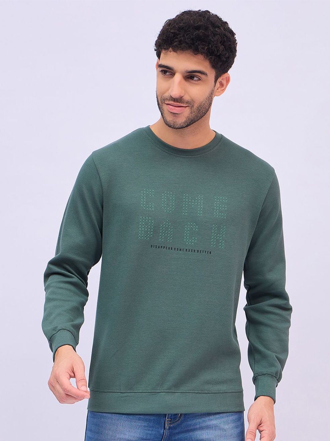 

ARRAY Men Printed Sweatshirt, Green