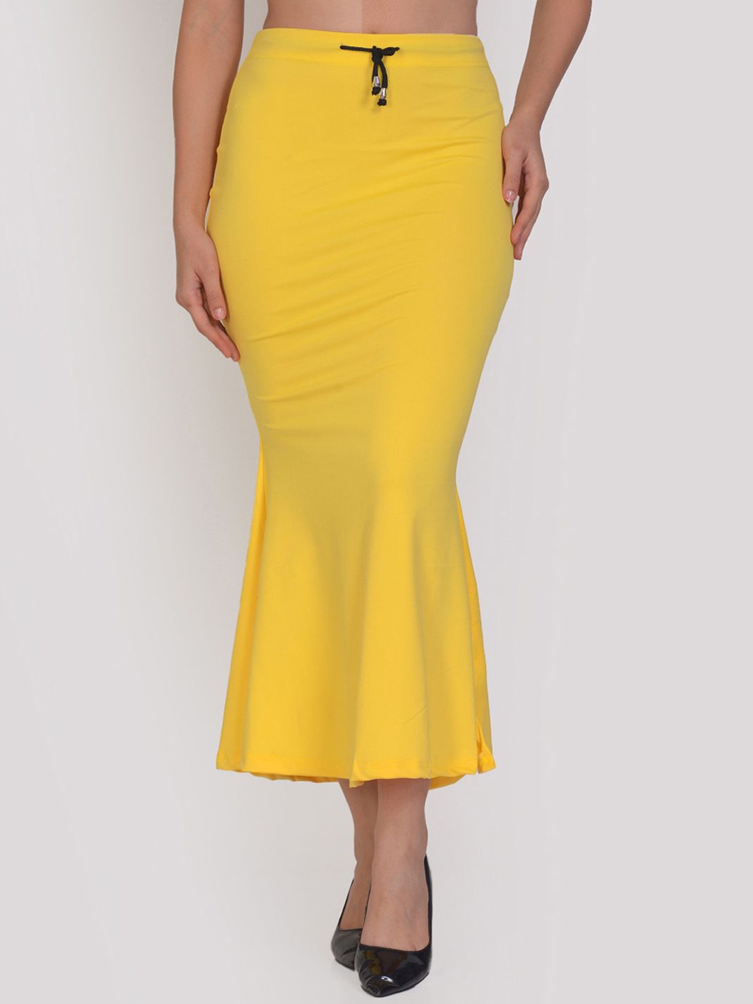 

HOT BEES Women Stretchable Seamless Saree Shapewear, Yellow