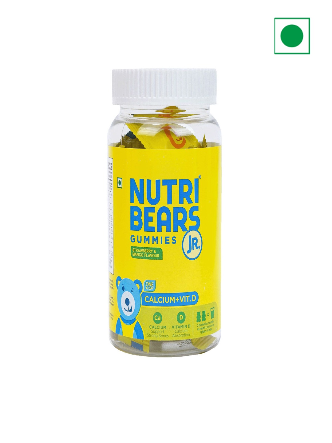 

NutriBears Calcium With Vitamin D Gummies - 30 Gummies, Yellow