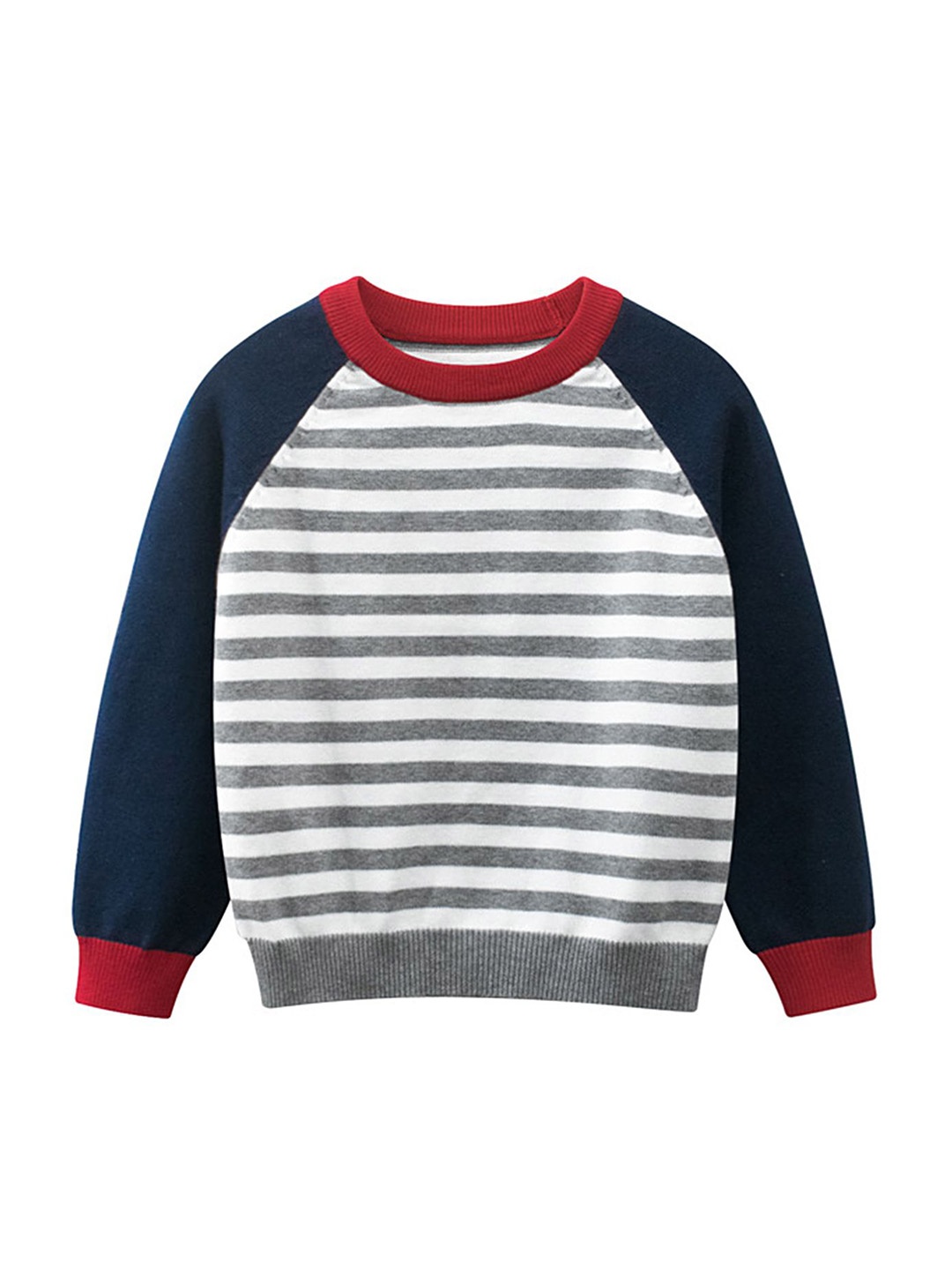 

LULU & SKY Boys Striped Sweatshirt, Multi