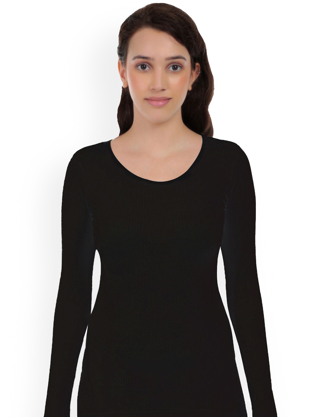 

BODYCARE INSIDER Ribbed Cotton Thermal Top, Black