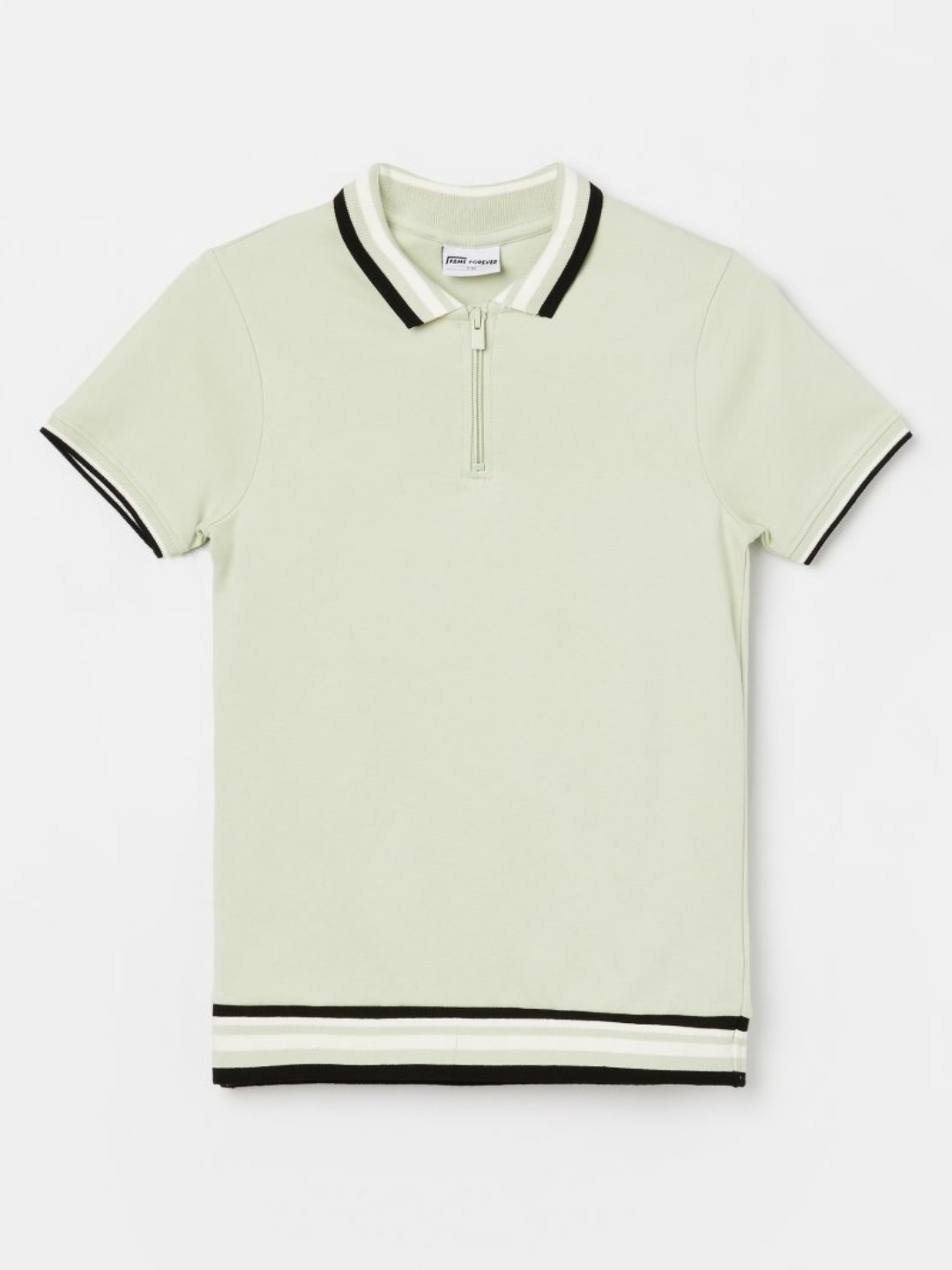 

Fame Forever by Lifestyle Boys Polo Collar Monochrome T-shirt, Grey