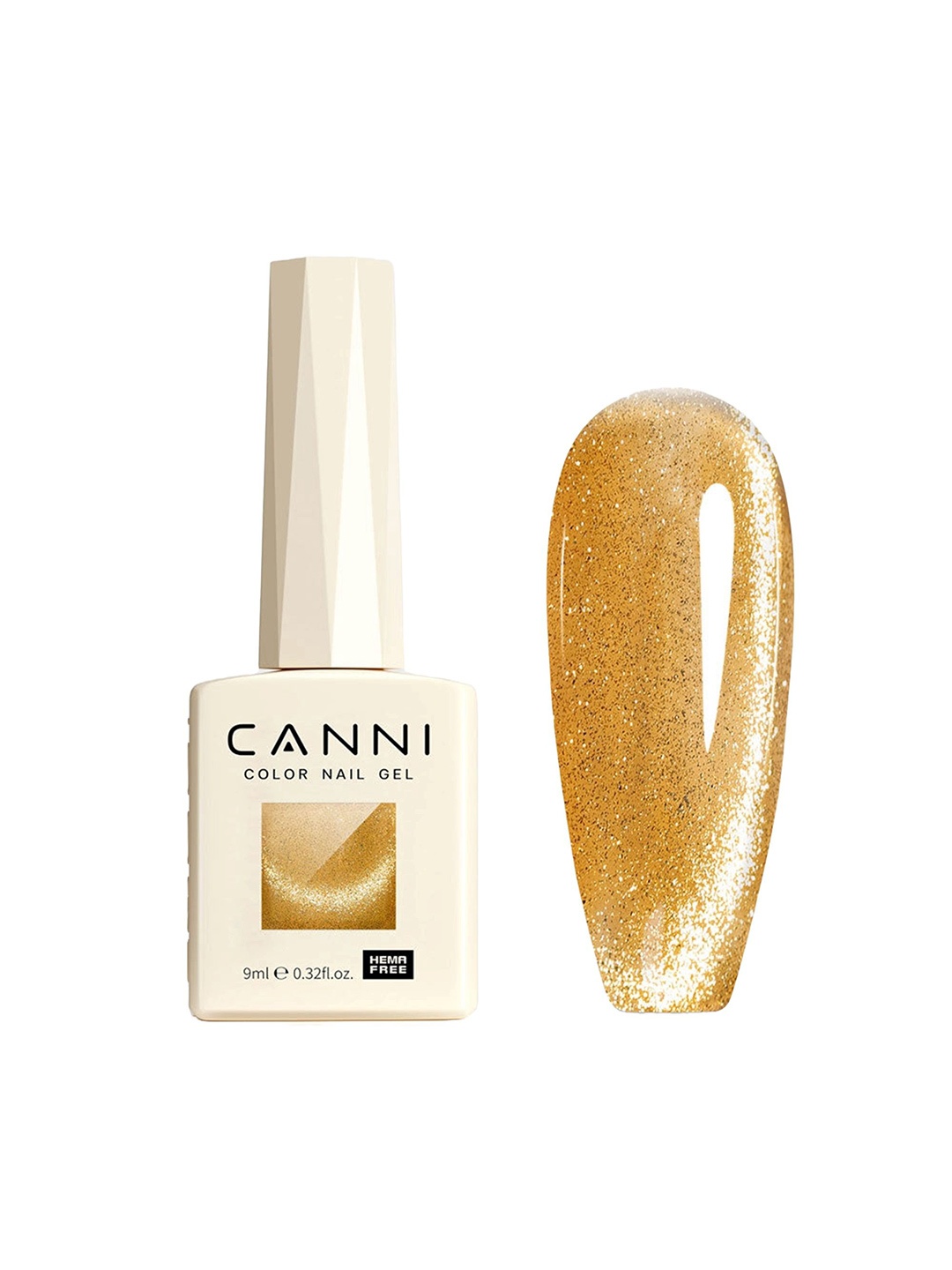 

CANNI Hema Free Gel Nail Polish - 9 ml - Shade - 8029, Gold