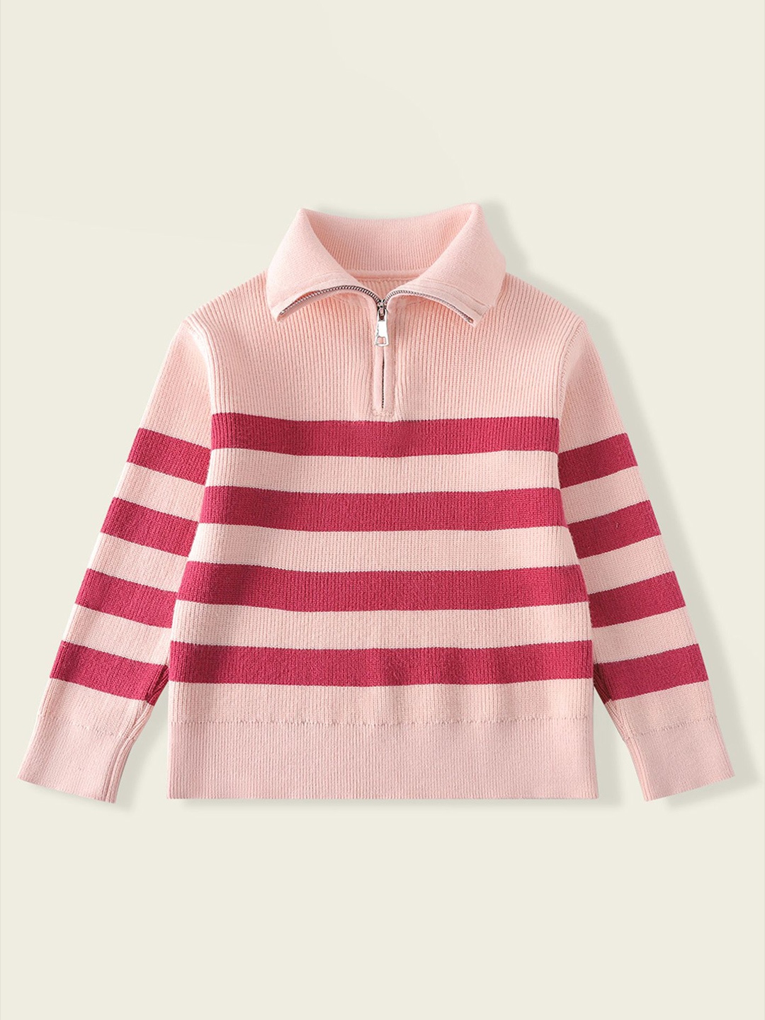 

LULU & SKY Unisex Kids Striped Sweatshirt, Pink