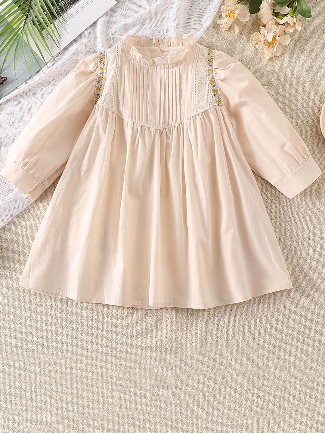 

LULU & SKY Fit & Flare Dress, Cream