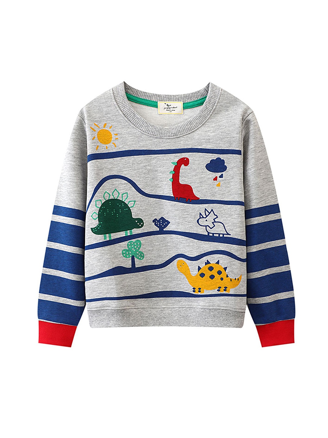 

LULU & SKY Boys Printed Sweatshirt, Grey