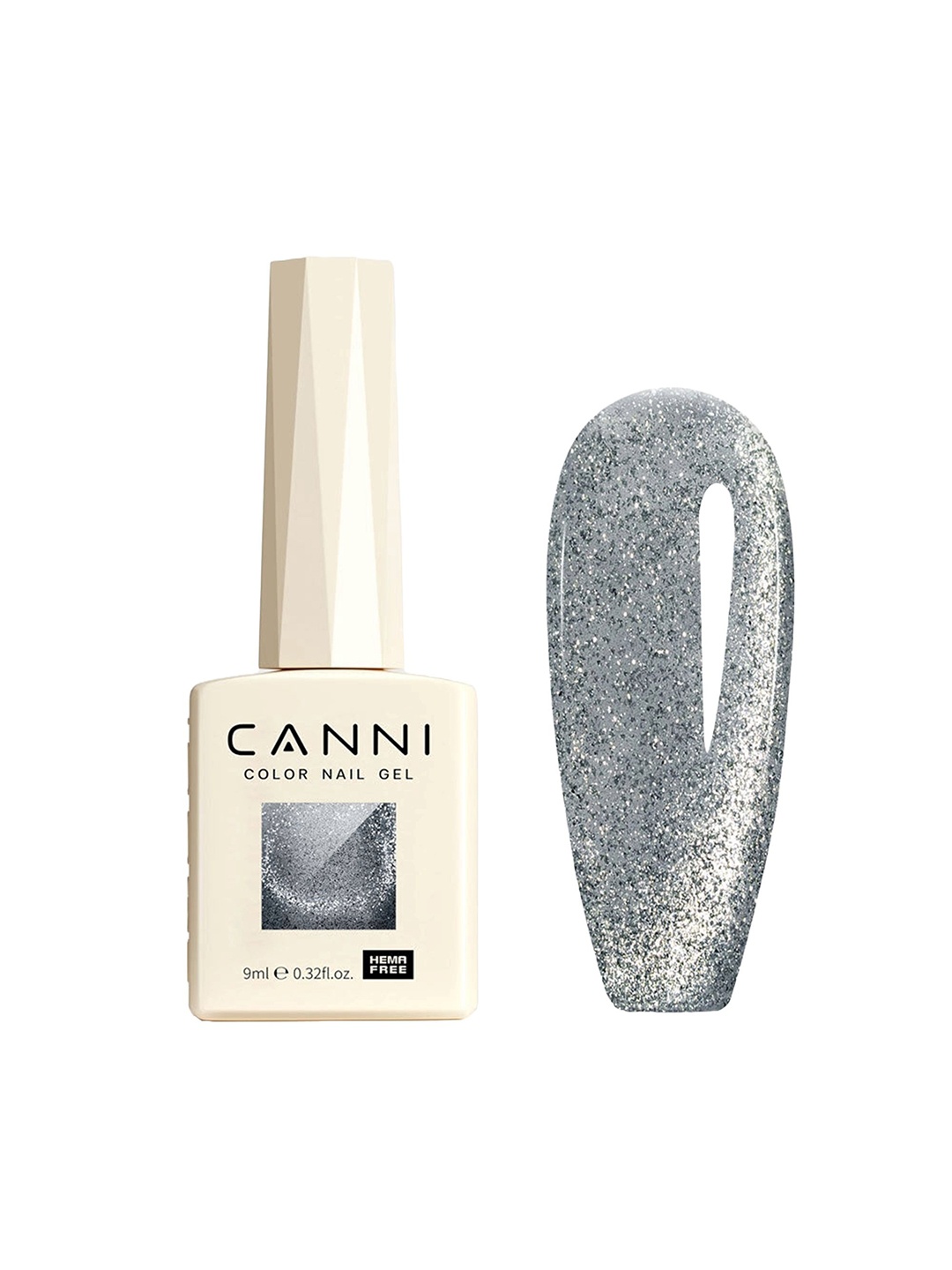 

CANNI Hema Free Iridescent Dream Collection UV light to Cure Gel Nail- 9ml- Shade 8022, Grey