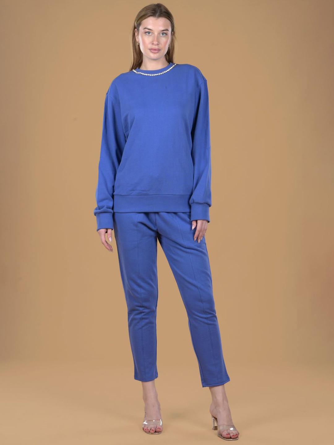 

Antimony Round Neck Sweatshirt With Trousers, Blue