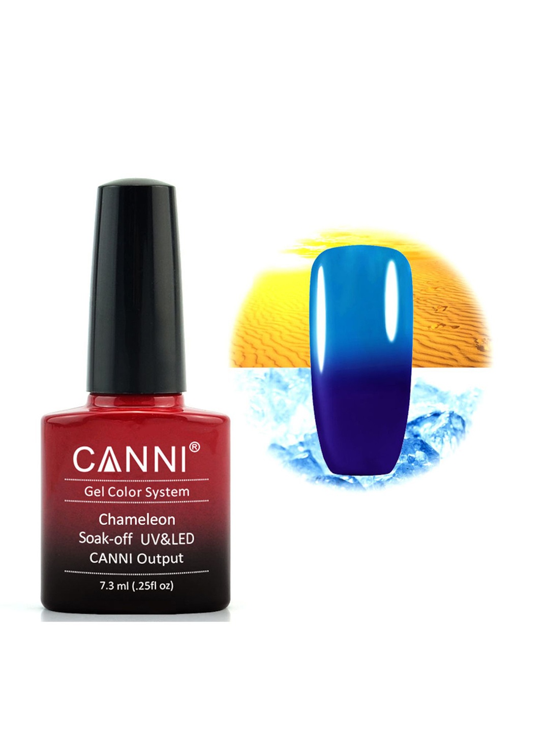 

CANNI Chameleon Soak Off Temperature Color Changing Nail Polish - 7.3 ml - Shade 354, Blue