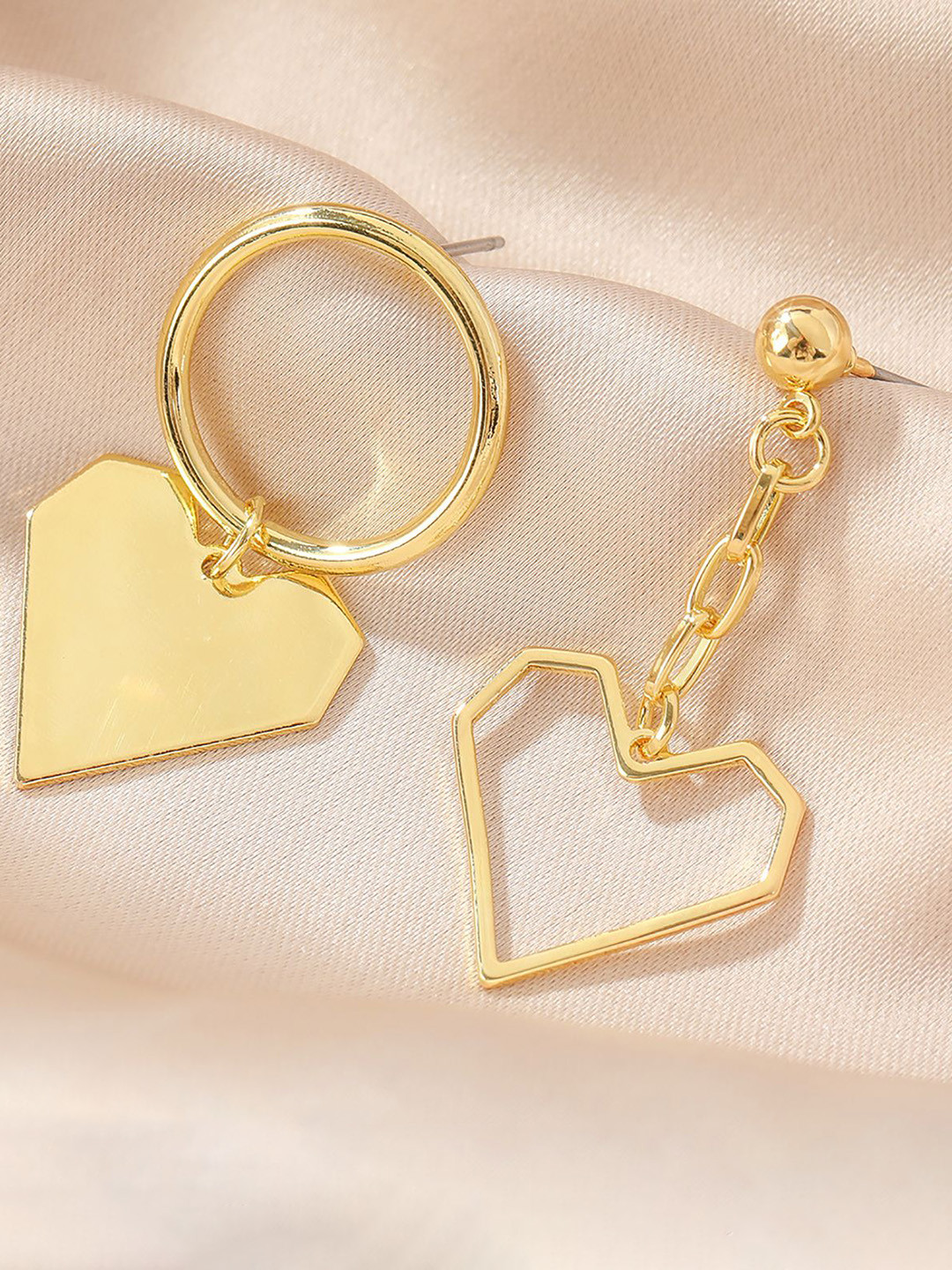 

StyleCast x Revolte Heart Shaped Drop Earrings, Gold