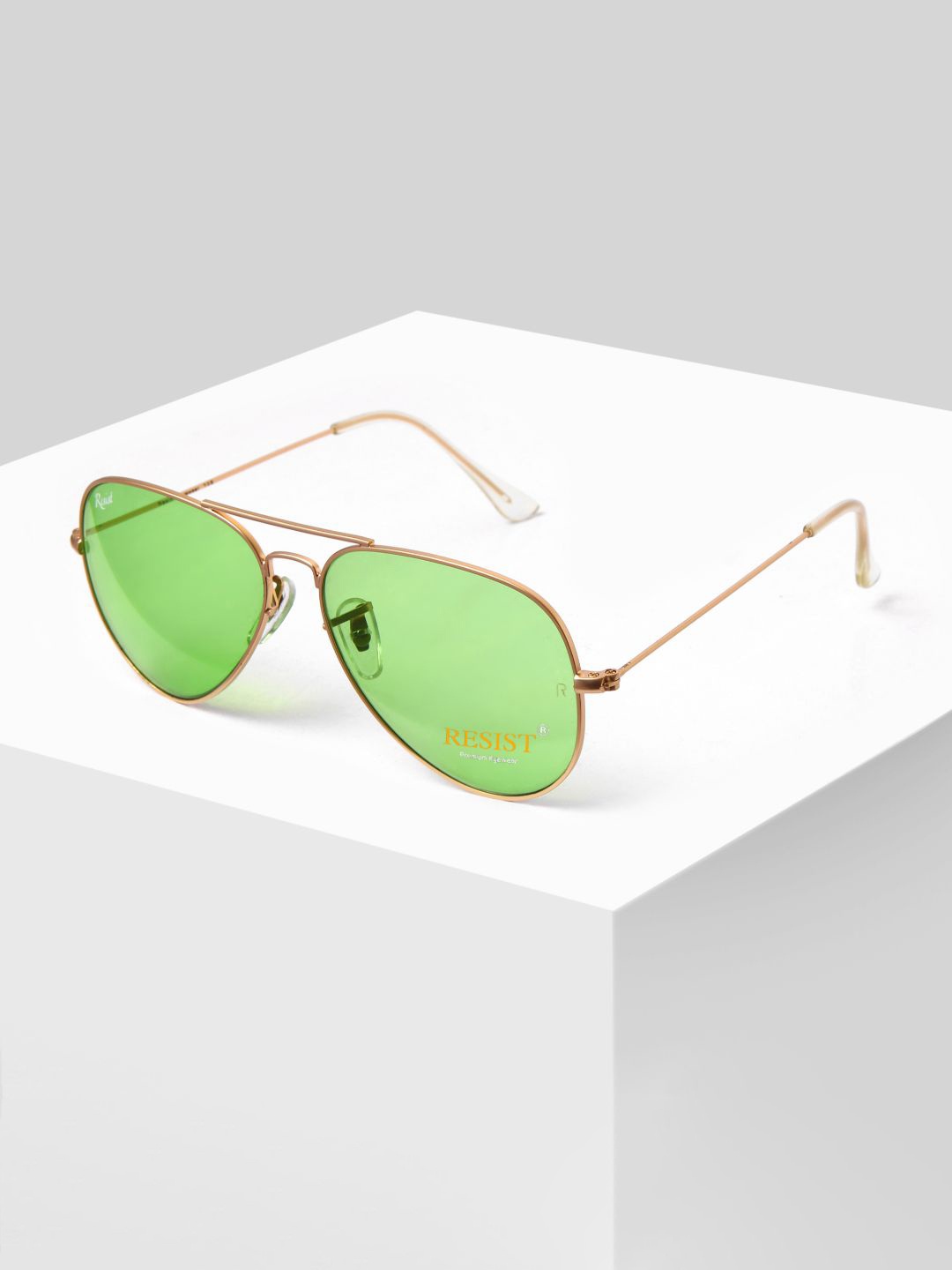 

RESIST EYEWEAR Unisex Aviator Sunglasses with UV Protected Lens, Green