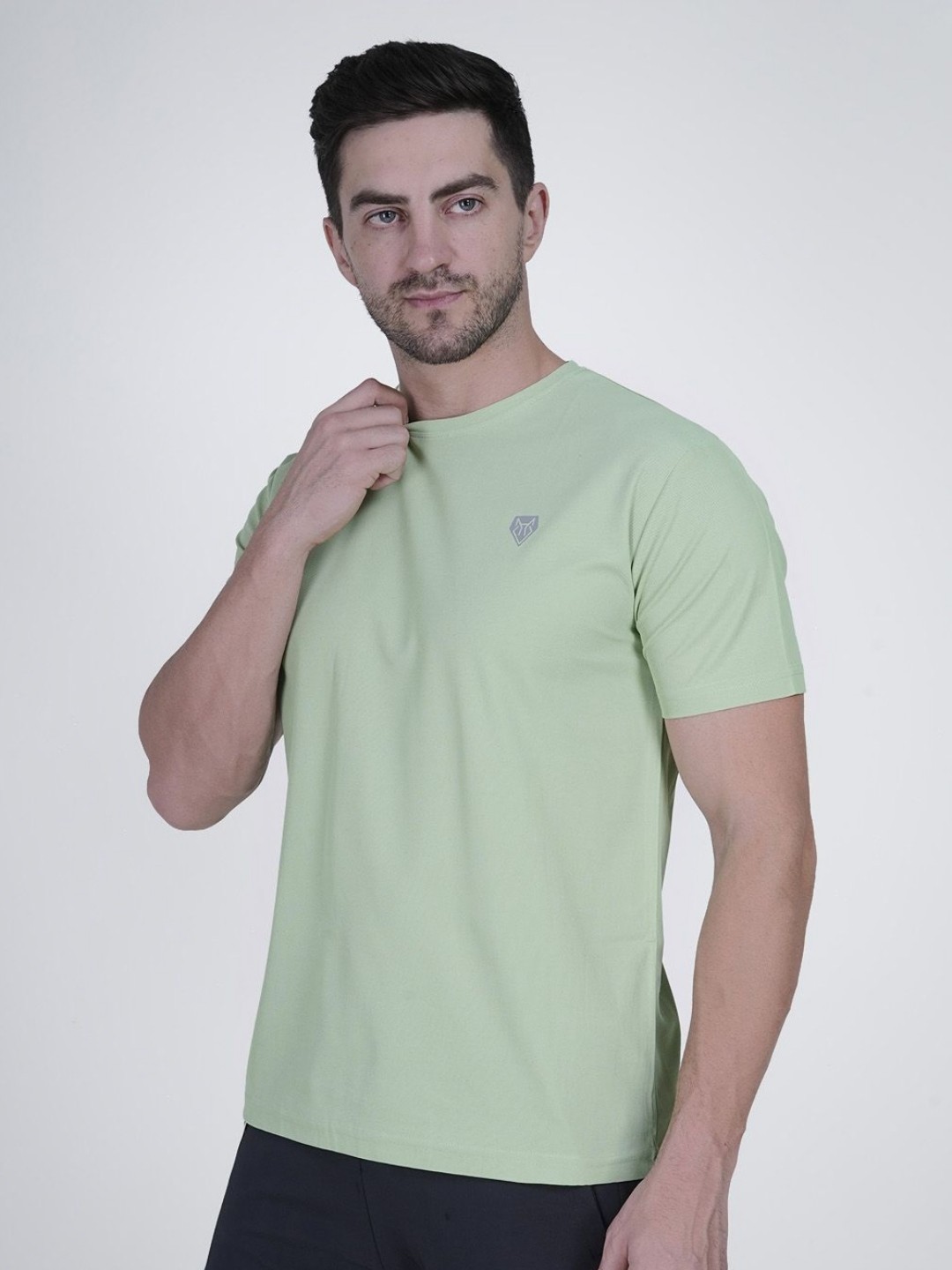 

Body Mechanics Unisex Henley Neck Slim Fit T-shirt, Lime green
