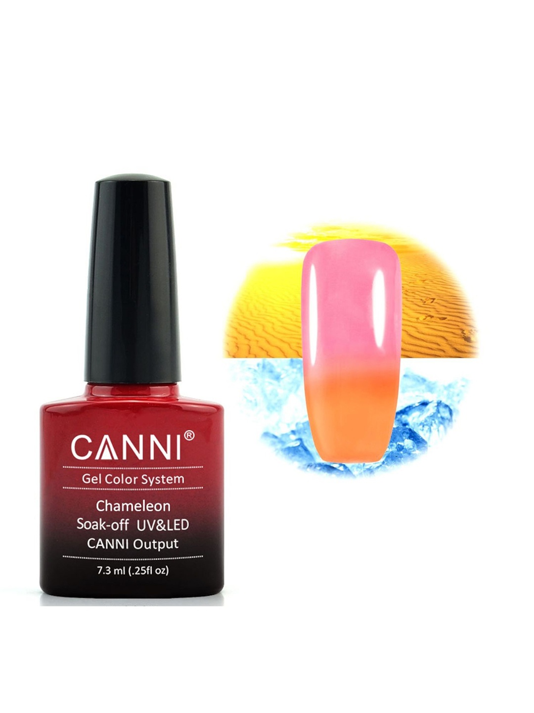 

CANNI Chameleon Thermal Gel Nail Polish - 7.3 ml - TG- 333, Pink