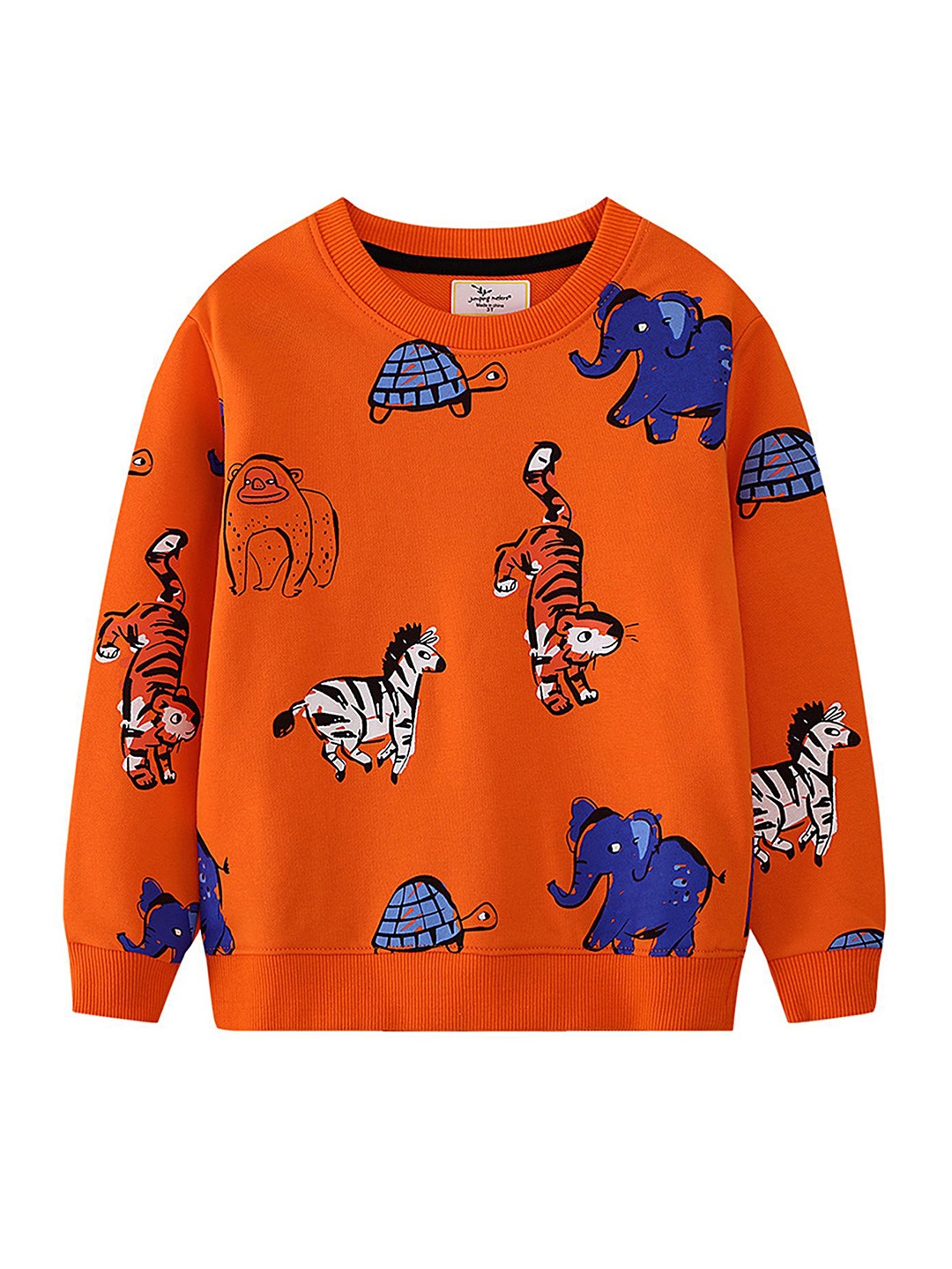 

LULU & SKY Boys Printed Sweatshirt, Orange