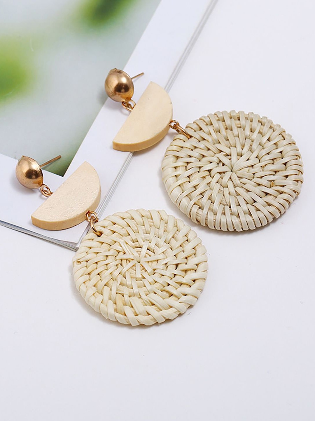 

StyleCast x Revolte Geometric Drop Earrings, Off white