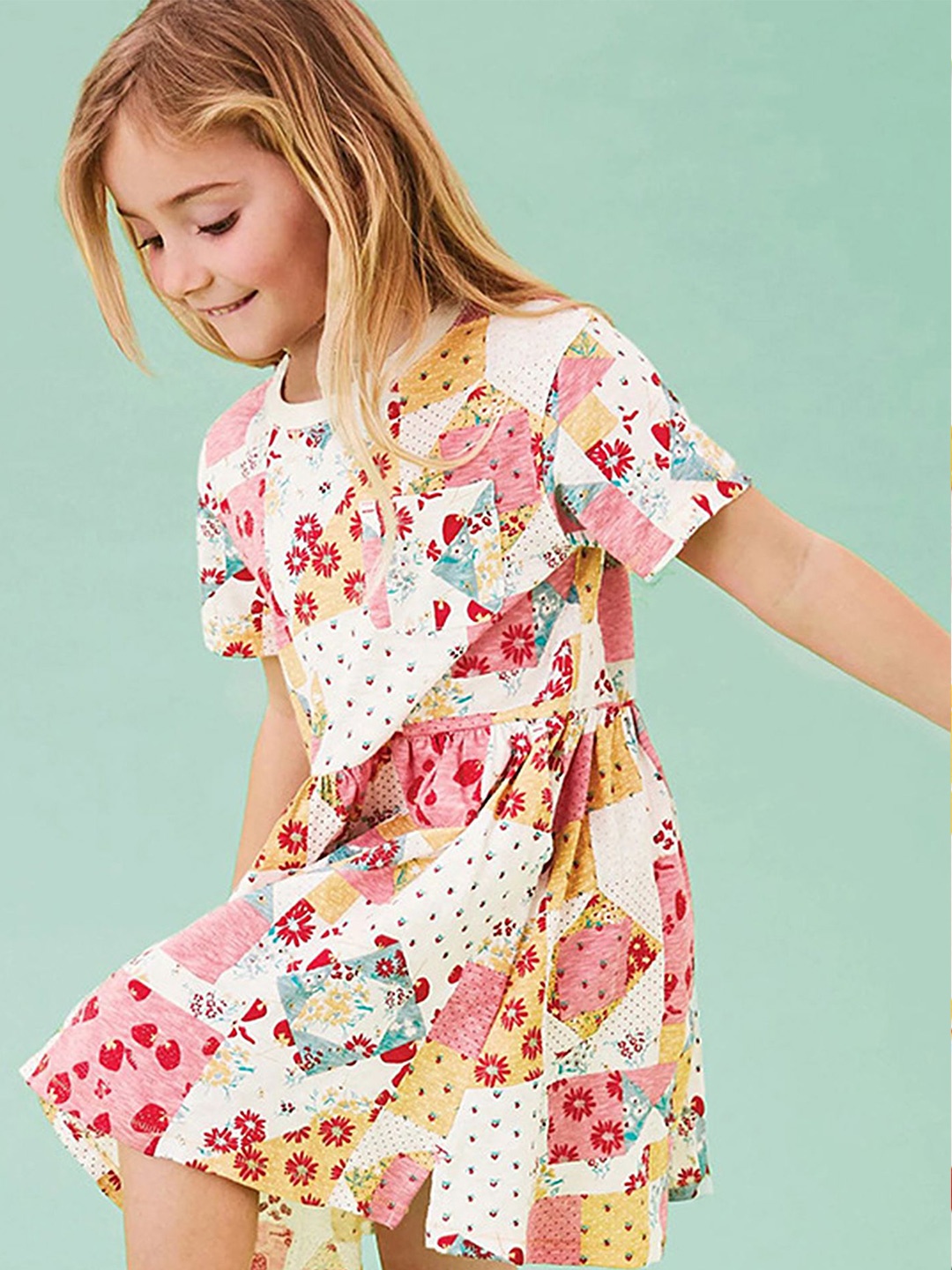 

LULU & SKY Floral Print Fit & Flare Dress, Multi