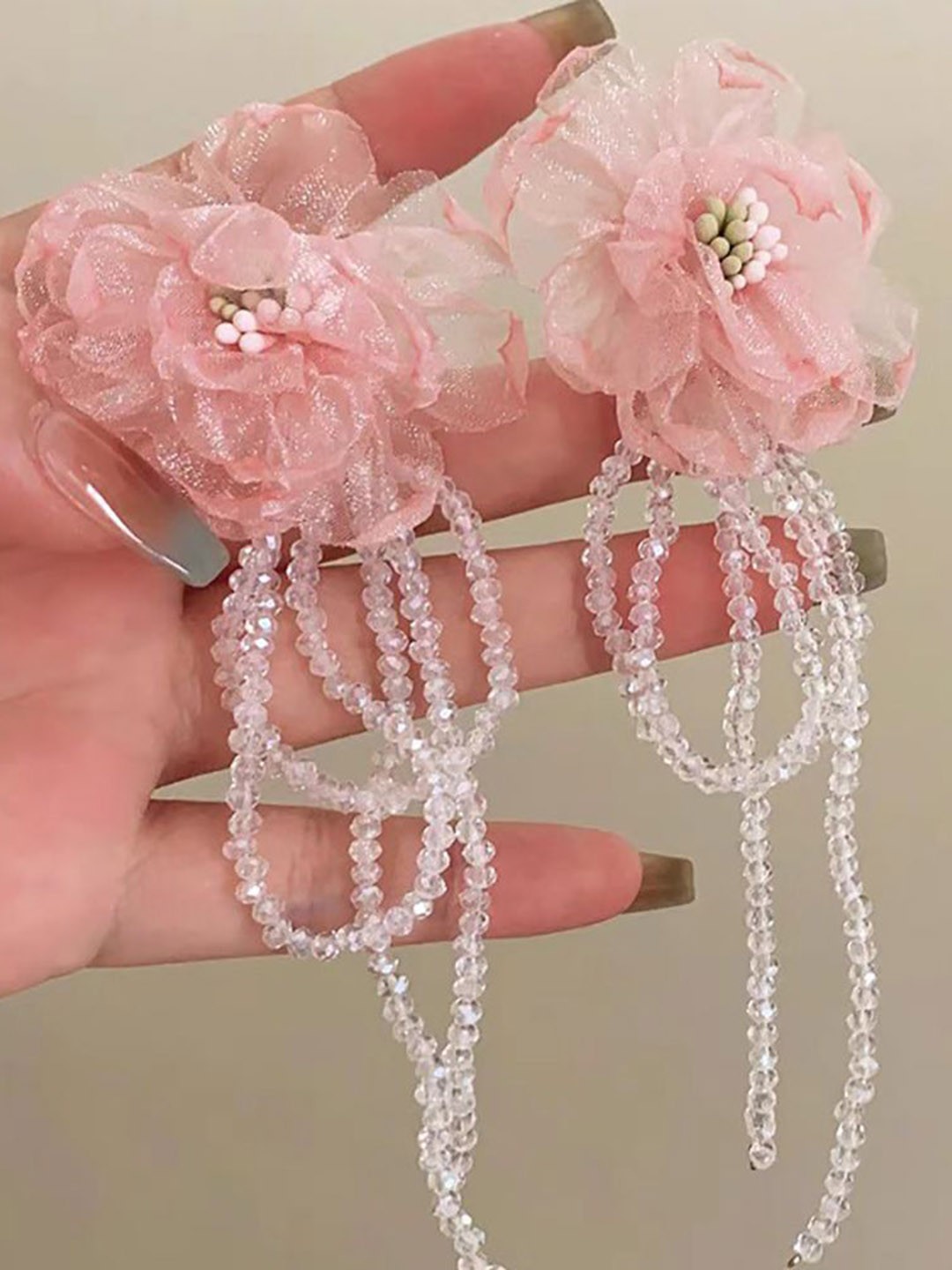 

StyleCast x Revolte Floral Drop Earrings, Pink