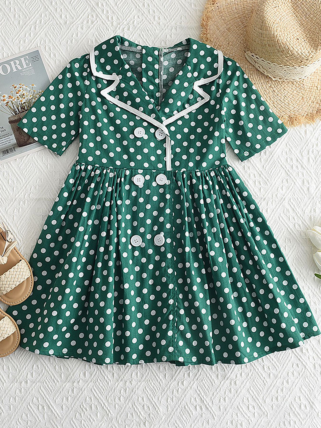 

LULU & SKY Print Fit & Flare Dress, Green