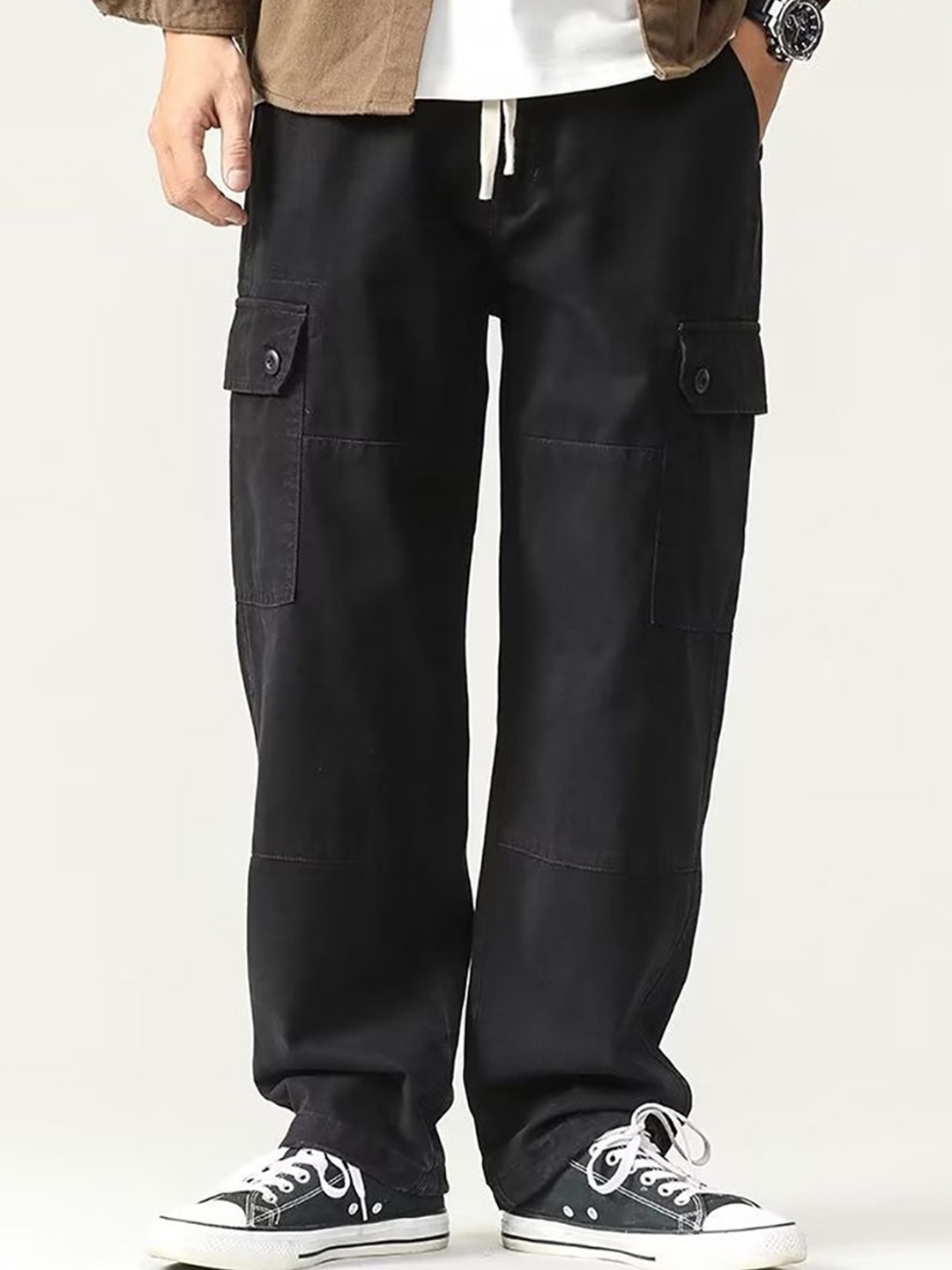 

StyleCast x Revolte Men Easy Wash Trousers, Black
