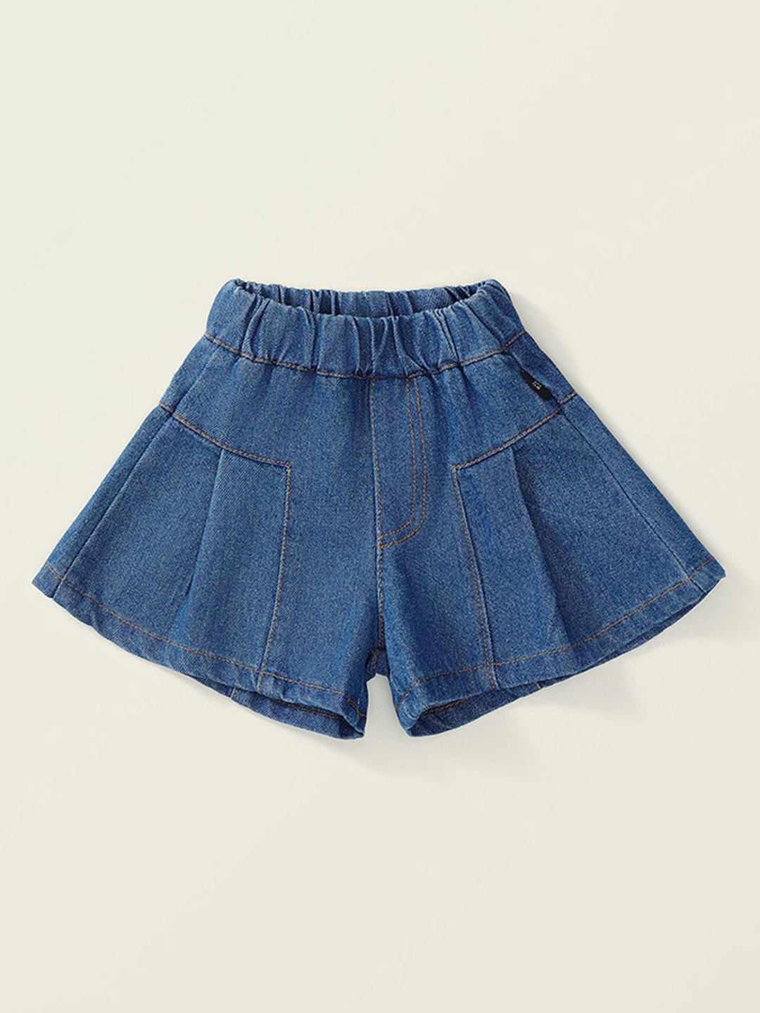 

LULU & SKY Girls Loose Fit High-Rise Denim Shorts, Blue