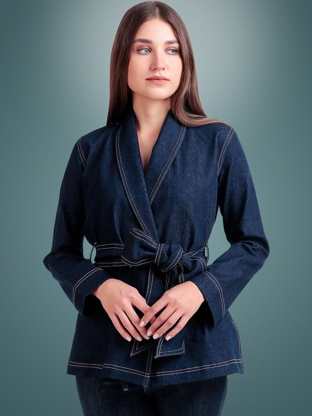 

LA FURBO Women Denim Jacket, Blue