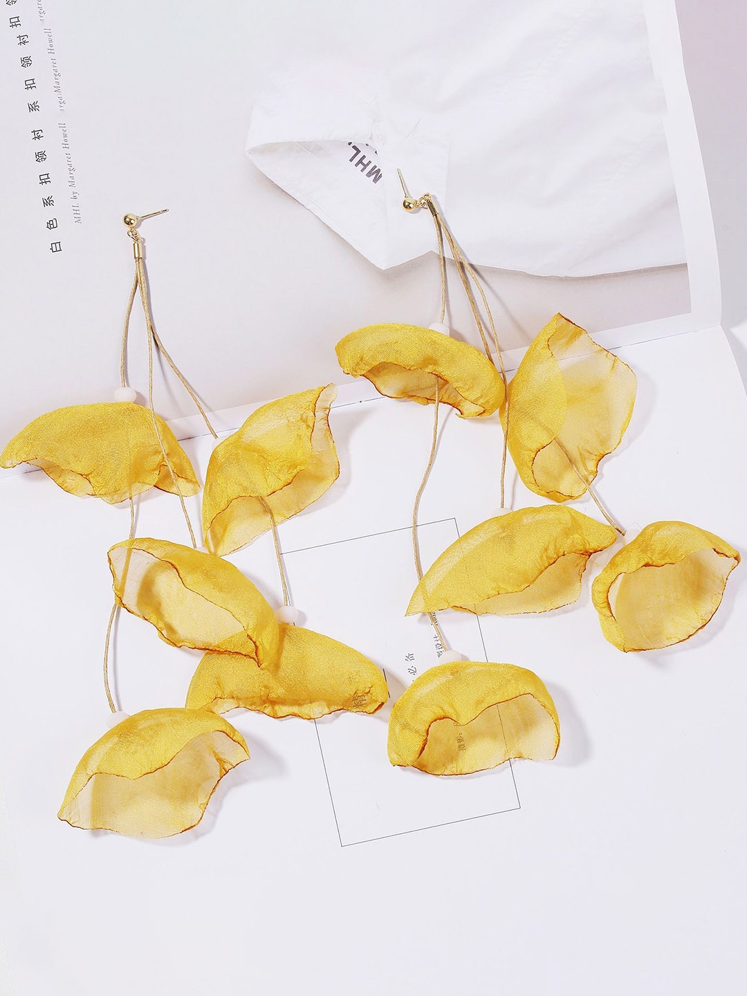 

StyleCast x Revolte Floral Drop Earrings, Yellow