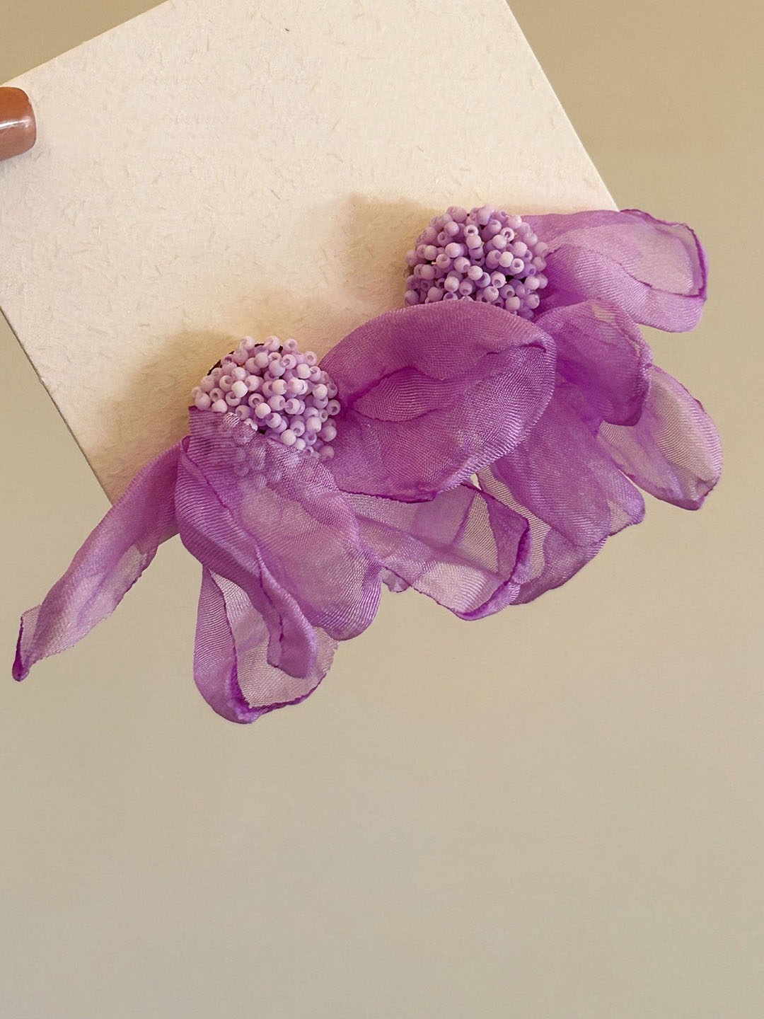 

StyleCast x Revolte Floral Drop Earrings, Purple
