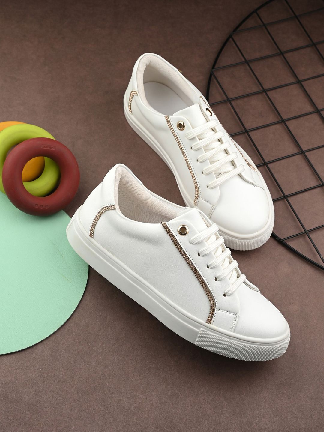 

DressBerry Women Colourblocked Sneakers, White