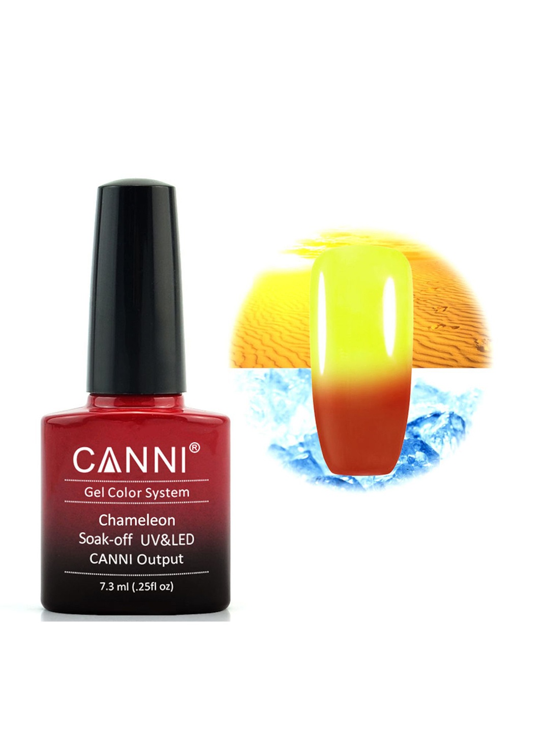 

CANNI Chameleon Soak Off UV & LED Nail Polish - 7.3 ml - TG - 340, Yellow