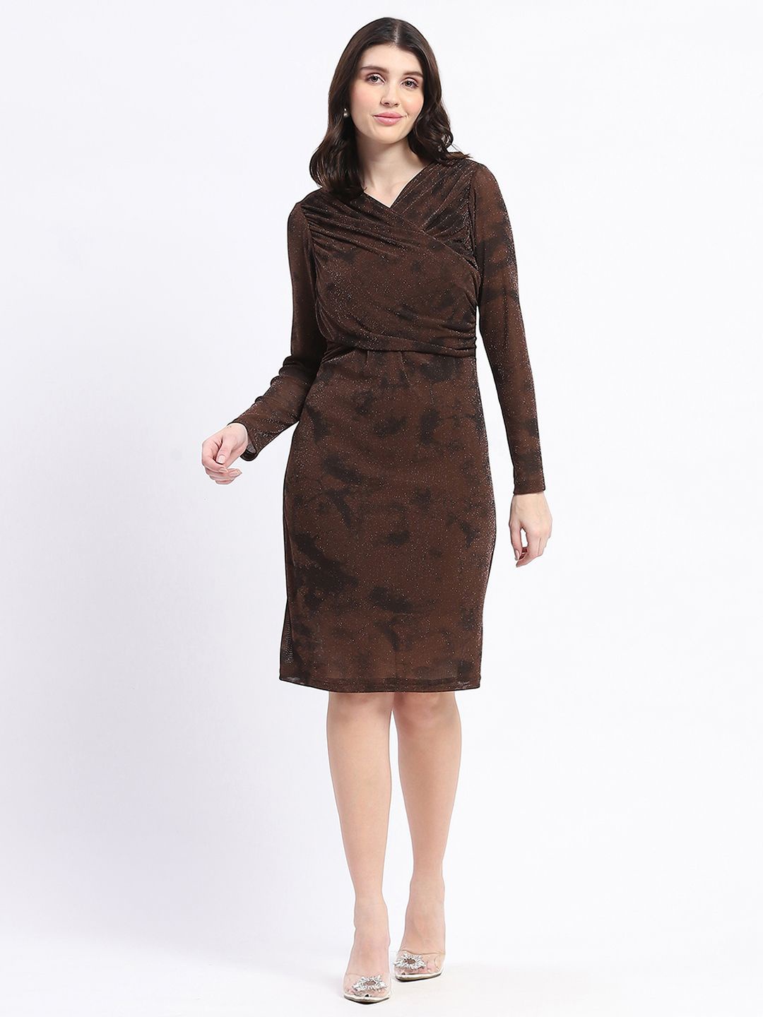

Madame Sheath Dress, Coffee brown