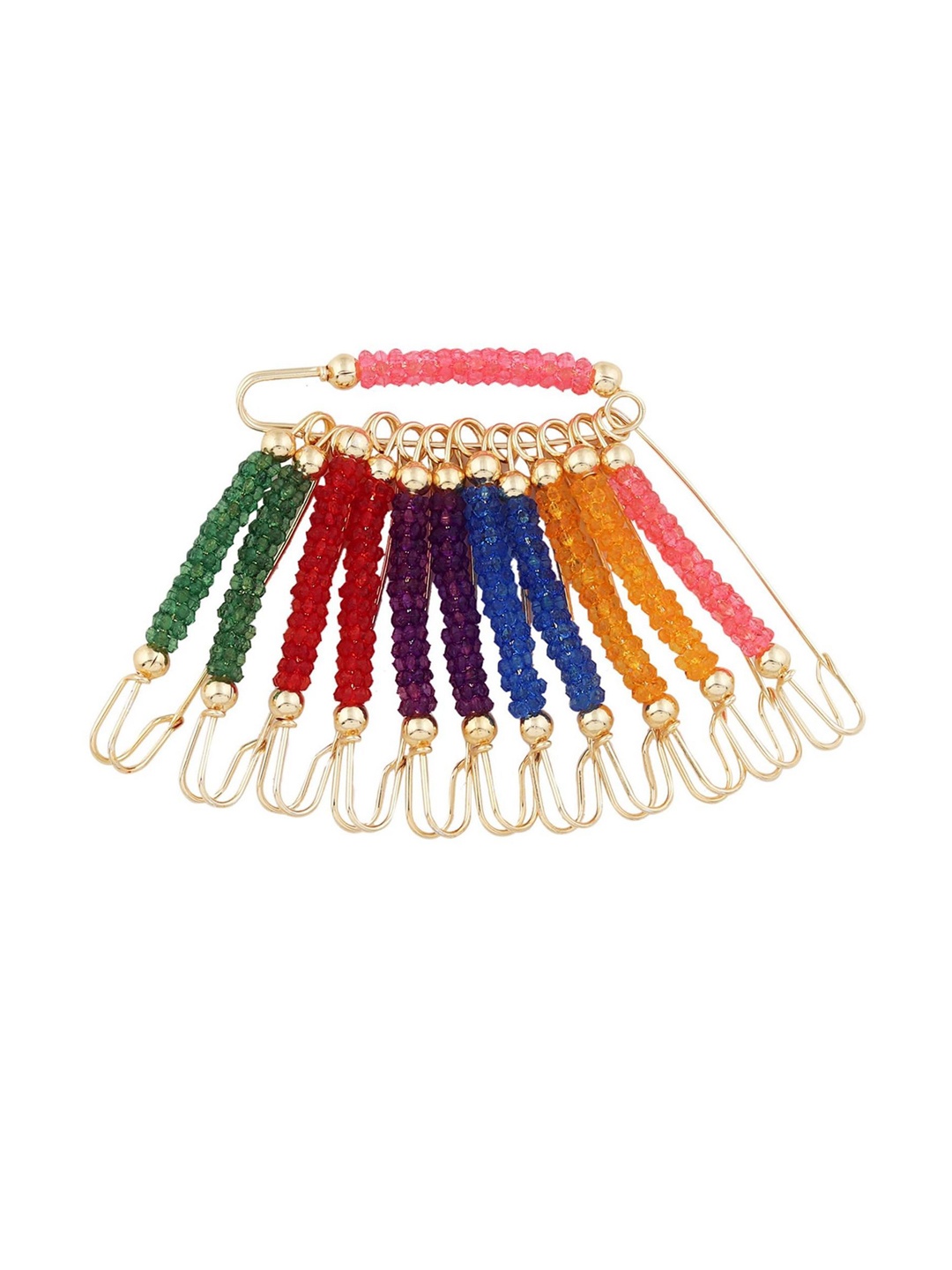 

VAMA Artificial Beads Studded Saree Clip Saree Accessories, Red