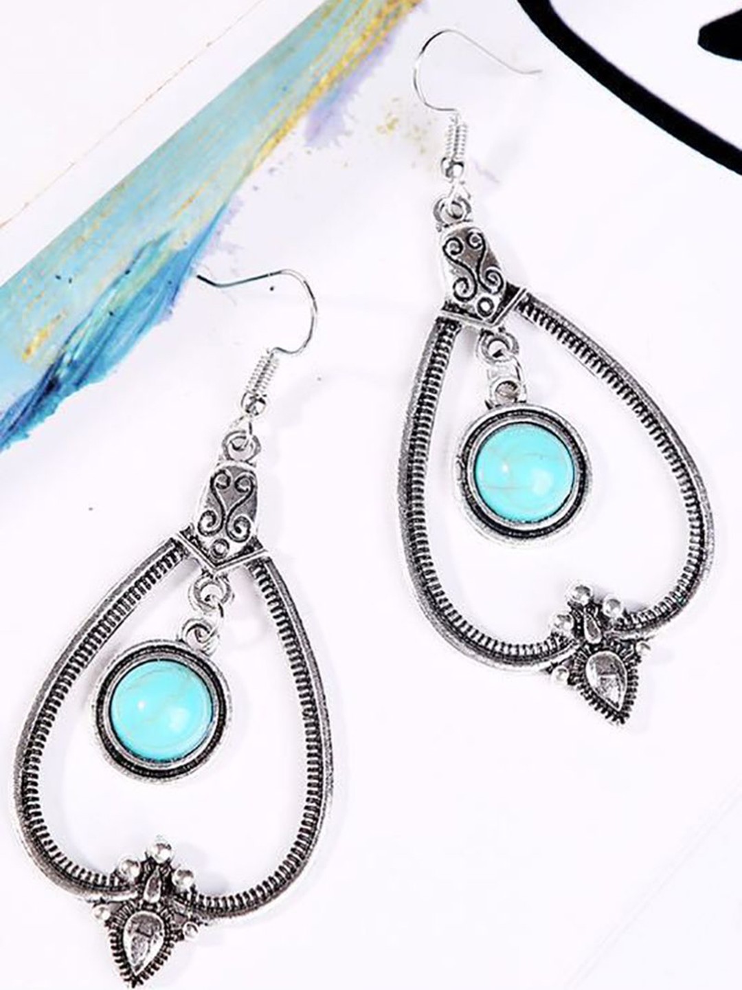 

StyleCast x Revolte Classic Drop Earrings, Blue